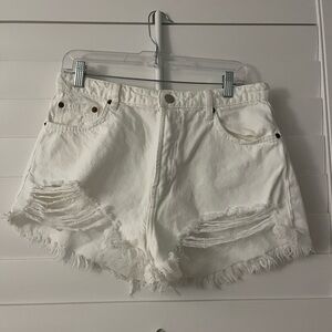 Zara high rise jean shorts